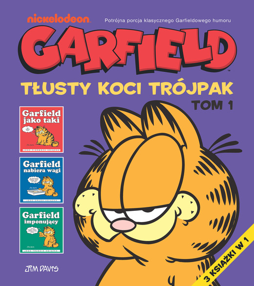 okładka Garfield. Tłusty koci trójpak T.1 książka