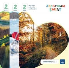 okładka Zdobywam świat. Karty pracy cz.1-3 Poziom 2 książka | Justyna Hadryś
