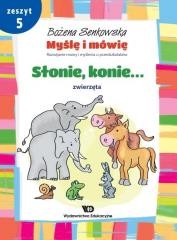 okładka Myślę i mówię z.5 Słonie, konie. Zwierzęta WE książka | Bożena Senkowska