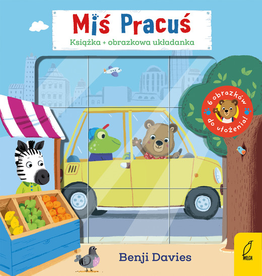 okładka Miś Pracuś. W drogę! + obrazkowa układanka książka | Davies Benji