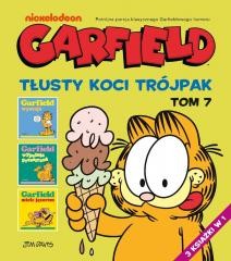 okładka Garfield T.7 Tłusty koci trójpak książka | Jim Davis