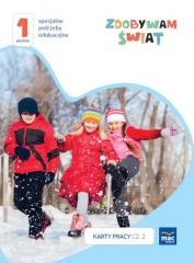 okładka Zdobywam świat. Karty pracy cz.2 zima Poziom 1 książka | Justyna Hadryś