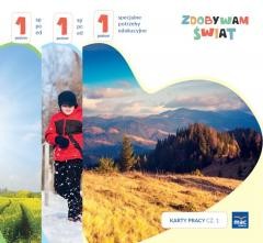 okładka Zdobywam świat. Karty pracy cz.1-3 Poziom 1 książka | Justyna Hadryś