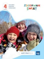 okładka Zdobywam świat. Karty pracy c.2 zima Poziom 4 książka | Justyna Hadryś