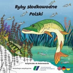 okładka Ryby słodkowodne w Polsce - książeczka do kolorowa książka | Ksenia Potępa
