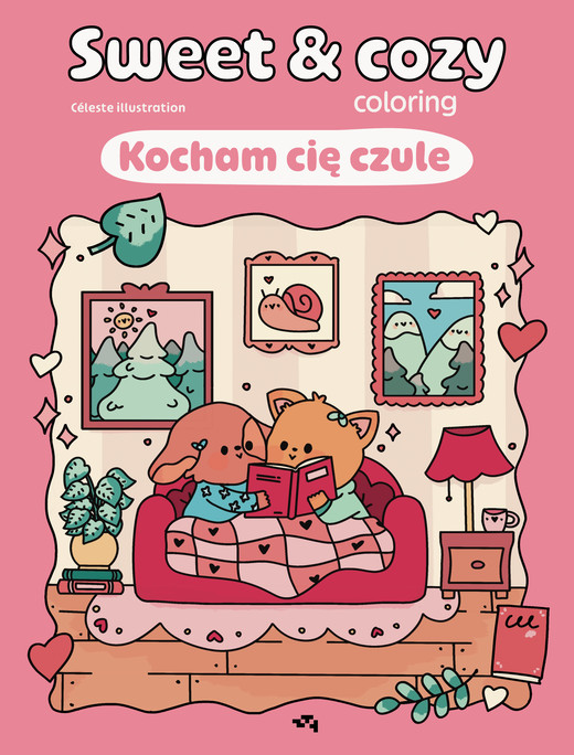 okładka Kocham cię czule. Sweet & cozy coloring książka | Céleste illustration