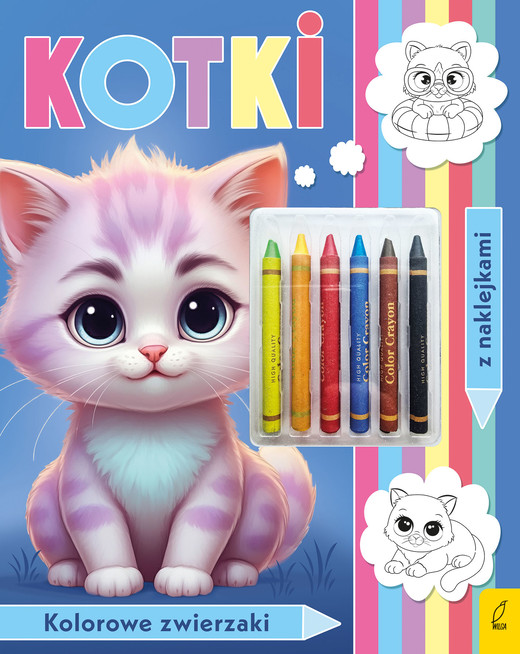 okładka Kotki. Kolorowanka z kredkami książka | Opracowanie zbiorowe
