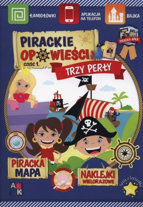 okładka Pirackie opowieści Część 1 Trzy perły książka | Borucka Katarzyna