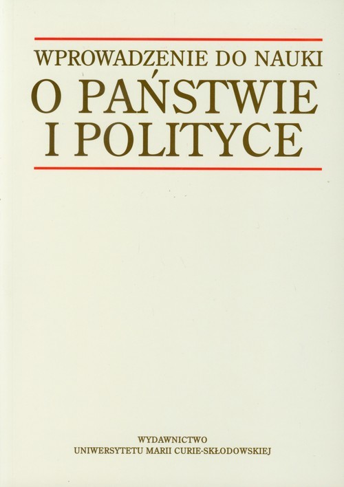 okładka Wprowadzenie do nauki o państwie i polityce książka