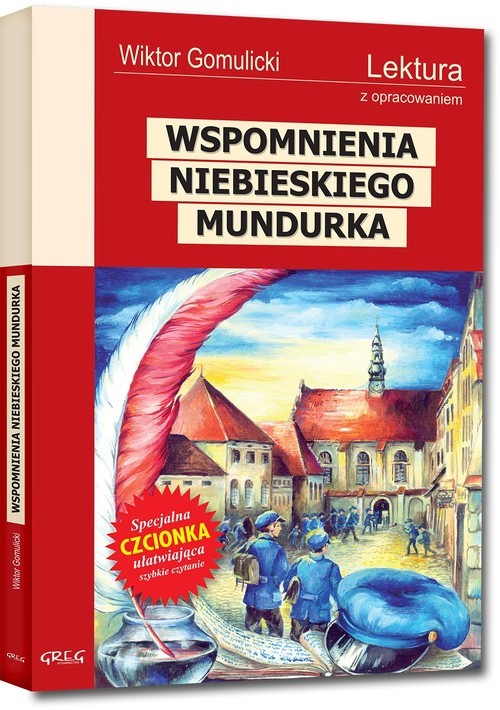 okładka Wspomnienia niebieskiego mundurka Lektura z opracowaniem książka | Wiktor Gomulicki