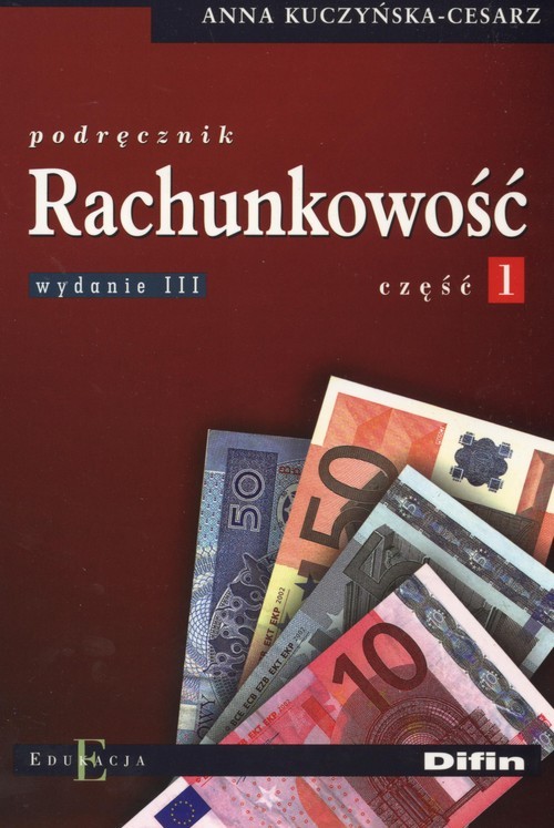 okładka Rachunkowość część 1 Podręcznik książka | Anna Kuczyńska-Cesarz