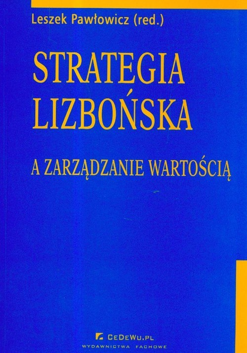 okładka Strategia lizbońska a zarządzanie wartością książka
