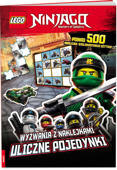 okładka Lego Ninjago Wyzwania z naklejkami Uliczne pojedynki SAC-701 książka