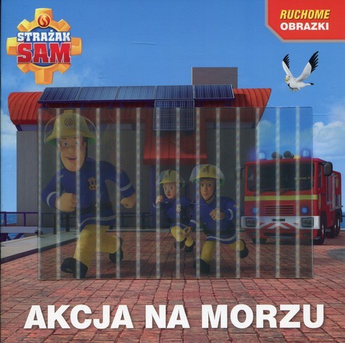 okładka Strażak Sam Akcja na morzu Ruchome obrazki Książka z kartką 3D książka