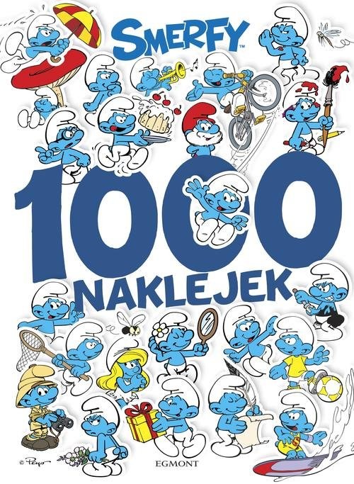 okładka Smerfy 1000 naklejek książka | Jamrógiewicz Marta