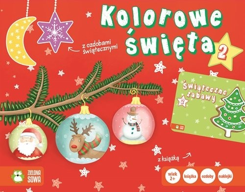 okładka Kolorowe święta 2 z ozdobami świątecznymi książka | Opracowanie zbiorowe
