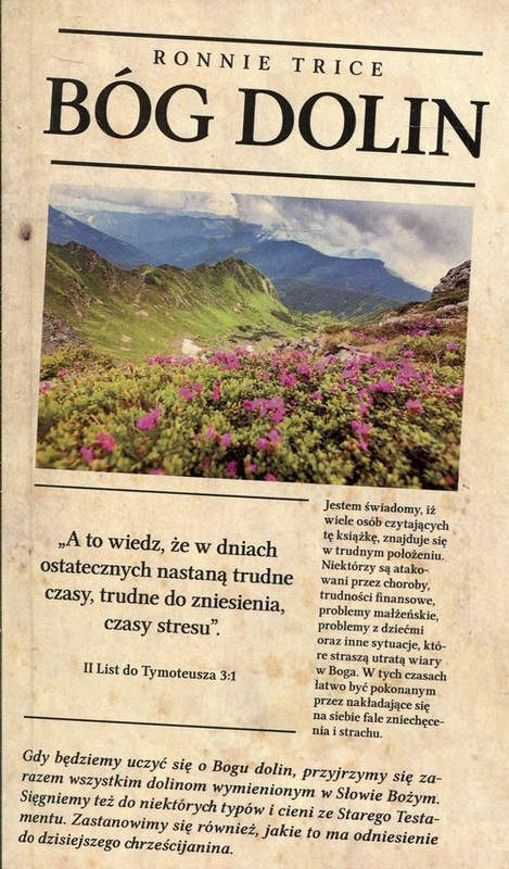 okładka Bóg dolin książka | Trice Ronnie