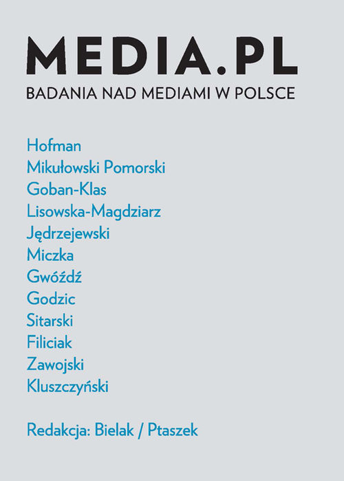 okładka Media.pl Badanie nad mediami w Polsce książka