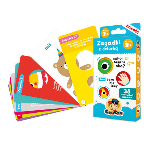 okładka CzuCzu Zagadki z dziurką dla dzieci 2+ książka