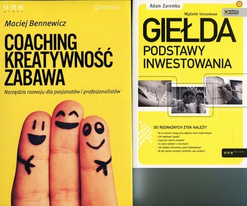 okładka Coaching kreatywność zabawa / Giełda Podstawy inwestowania Pakiet książka
