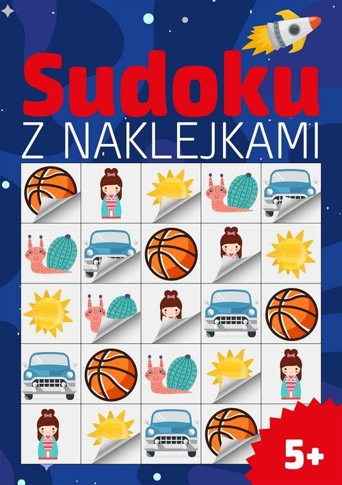 okładka Sudoku z naklejkami 5+ książka | Opracowanie zbiorowe