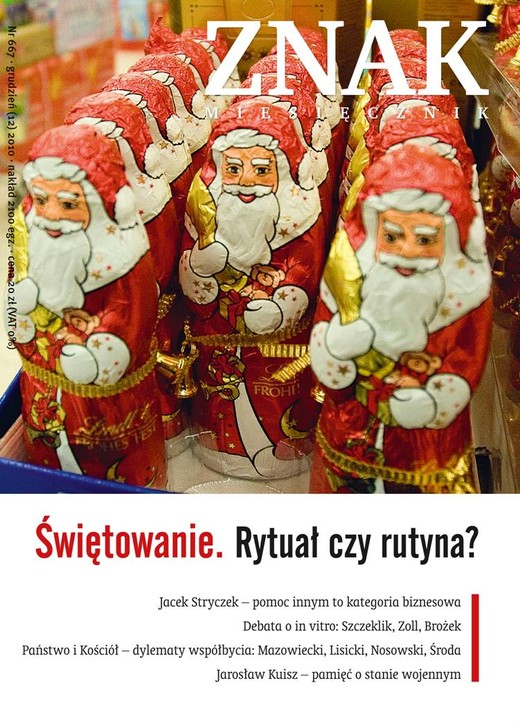 okładka Świętowanie. Rytuał czy rutyna?. Miesięcznik Znak, numer 667 (grudzień 2010)  książka