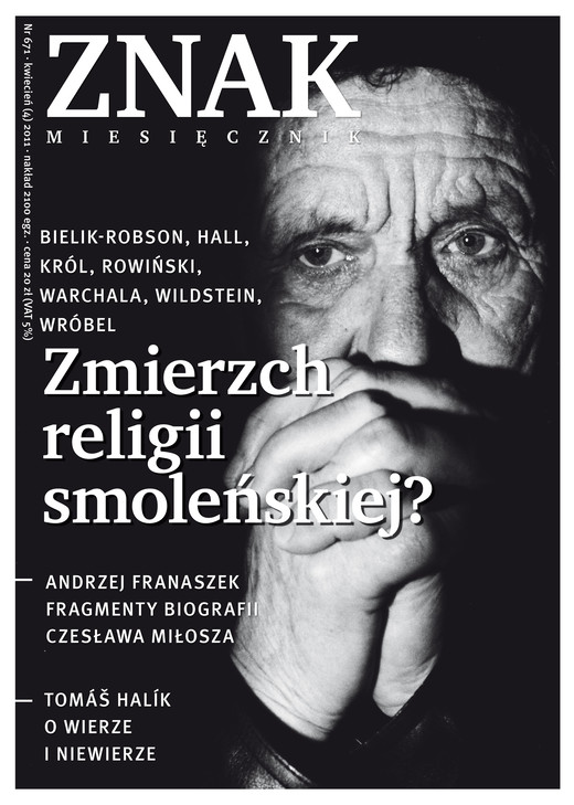okładka „Zmierzch religii smoleńskiej?” Miesięcznik Znak, numer 671 (kwiecień 2011) książka