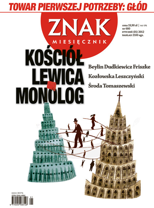 okładka Miesięcznik Znak, numer 680 (styczeń 2012) książka