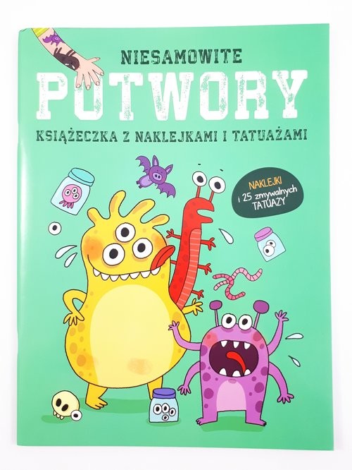 okładka Książeczki z naklejkami i tatuażami Potwory książka