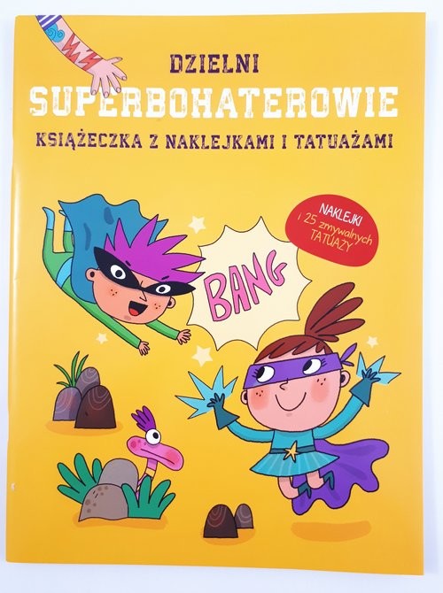 okładka Książeczki z naklejkami i tatuażami Superbohaterowie książka | Praca Zbiorowa