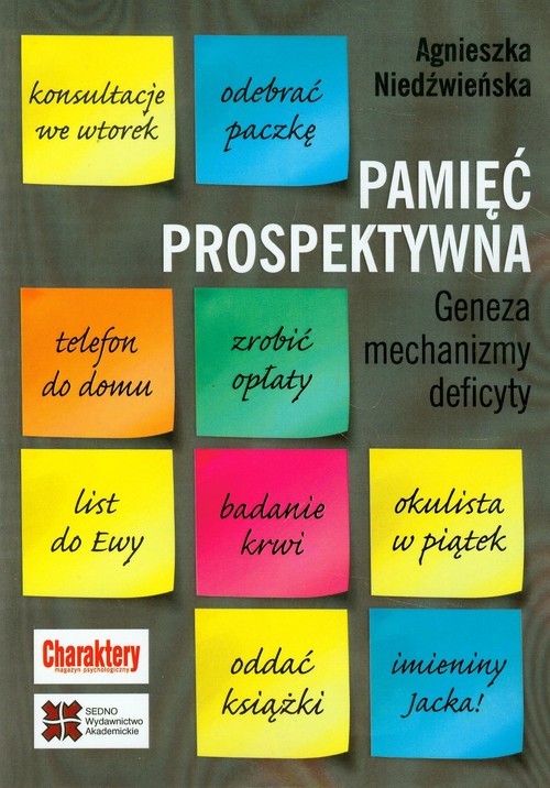 okładka Pamięć prospektywna Geneza mechanizmy deficyty książka | Agnieszka Niedźwieńska