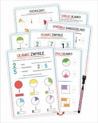 okładka Plansze edukacyjne - Ułamki zwykłe 4 karty książka
