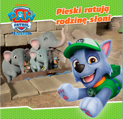 okładka Pieski ratują rodzinę słoni. Psi Patrol książka | Opracowanie zbiorowe