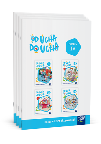 okładka Wychowanie przedszkolne OD UCHA DO UCHA 6-latki Poziom 4 Zestaw kart aktywności książka
