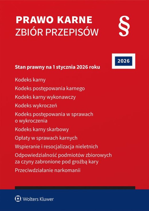 okładka Prawo karne Zbiór przepisów. 2026 książka | Opracowanie zbiorowe