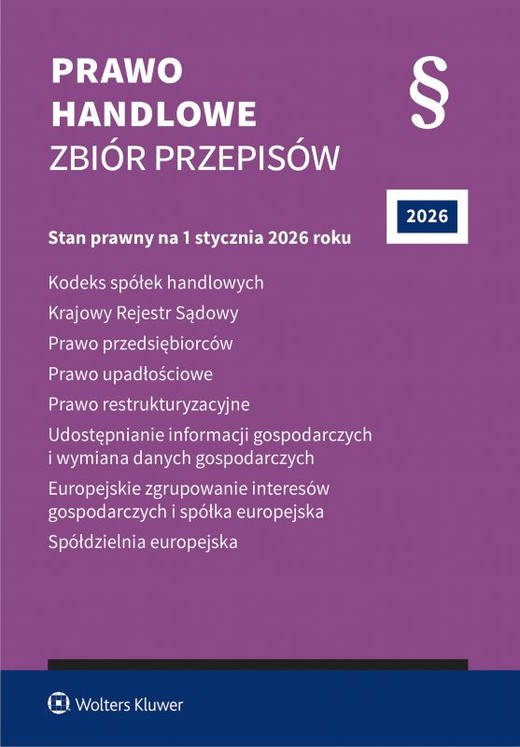 okładka Prawo handlowe. Zbiór przepisów. 2026 książka