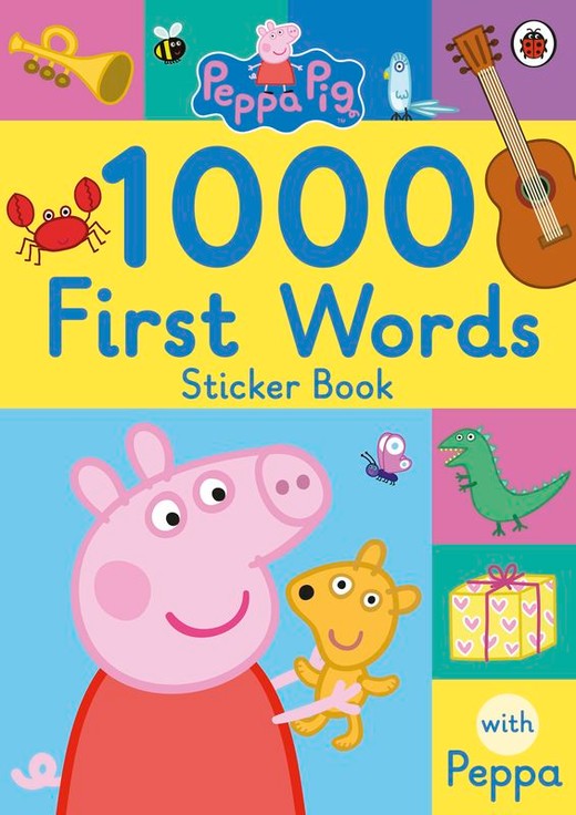 okładka 1000 First Words Sticker Book. Peppa Pig wer. angielska książka | Opracowanie zbiorowe