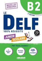 okładka DELF 100% reussite B2 scolaire et junior + online książka | Dupleix Dorothee, Bruno Girardeau, Maria Rabin