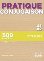 okładka Pratique Conjugaison A1/A2 podręcznik + klucz książka | Grand-Clement Odile