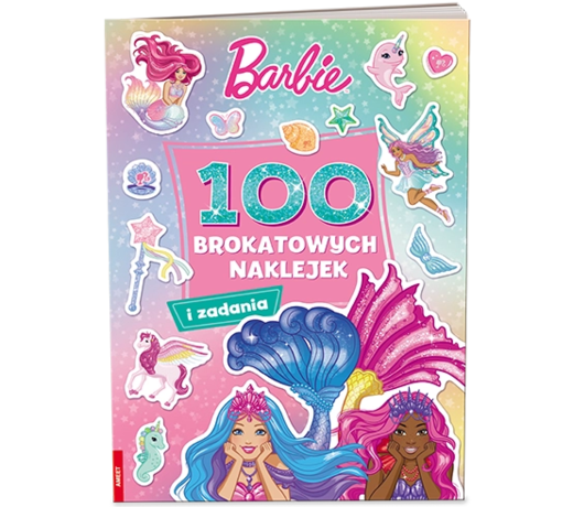 okładka Mattel Barbie Dreamtopia 100 brokatowych naklejek NB-1402 książka | Opracowanie zbiorowe