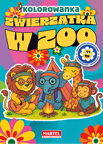 okładka Zwierzątka w zoo. Kolorowanka z naklejkami książka | Maciej Ratajczyk