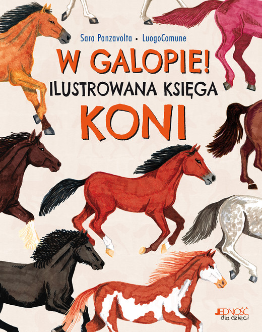 okładka W galopie! Ilustrowana księga koni książka | Sara Panzavolta