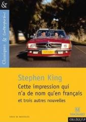 okładka Cette impression qui n'a de nom qu'en francais książka | Stephen King