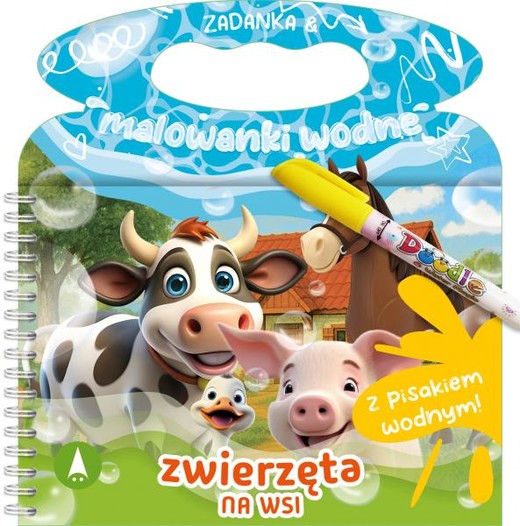 okładka Zwierzęta na wsi. Zadanka & malowanki wodne książka | Wioleta Żyłowska
