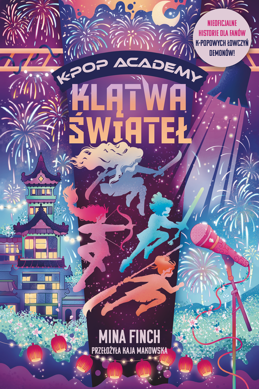 okładka Klątwa świateł. K-Pop Academy. Tom 2 książka | Finch Mina