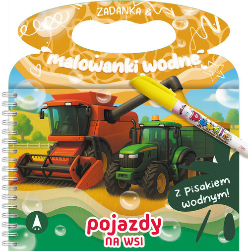 okładka Zadanka & malowanki wodne. Pojazdy na wsi książka | Wioleta Żyłowska
