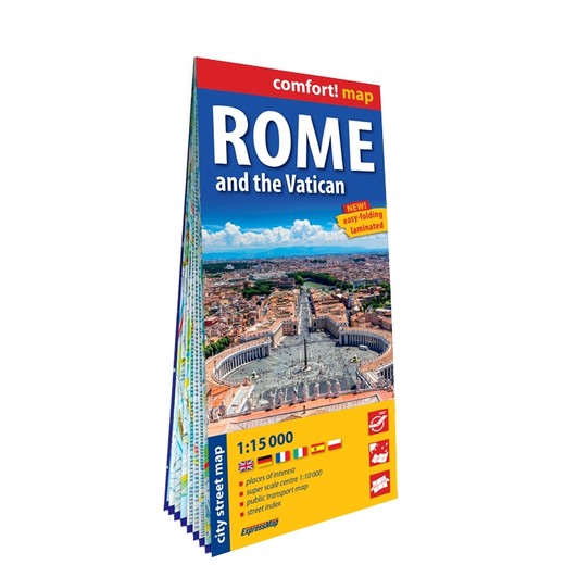 okładka Rzym i Watykan laminowany plan miasta 1:15 000 książka | Opracowanie zbiorowe