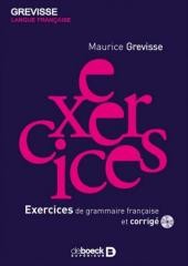okładka Exercices de grammaire francais et corrige + CD książka | Maurice Grevisse