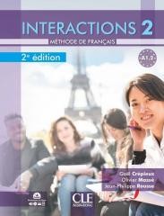 okładka Interactions 2 A1.2 2ed. podręcznik z ćwiczeniami książka | Rousse Jean-Philippe, Gael Crpieux, Olivier Mass