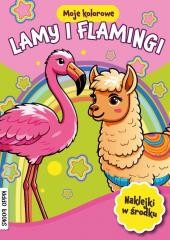 okładka Moje kolorowe. Lamy i flamingi książka | Praca Zbiorowa